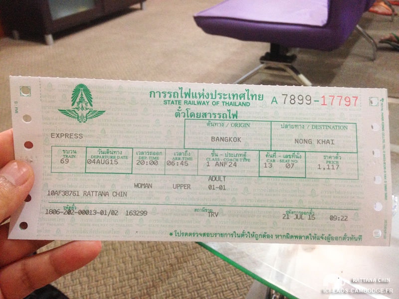 Ticket train Bangkok
