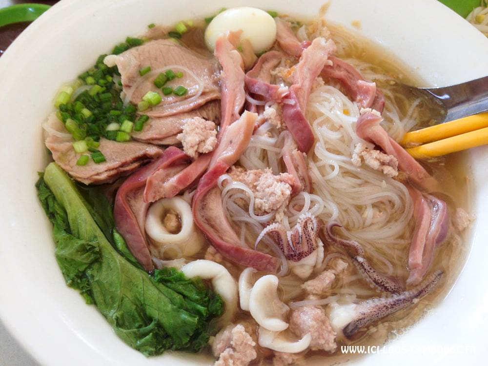 Nouilles à Hao Han restaurant Kampong Cham