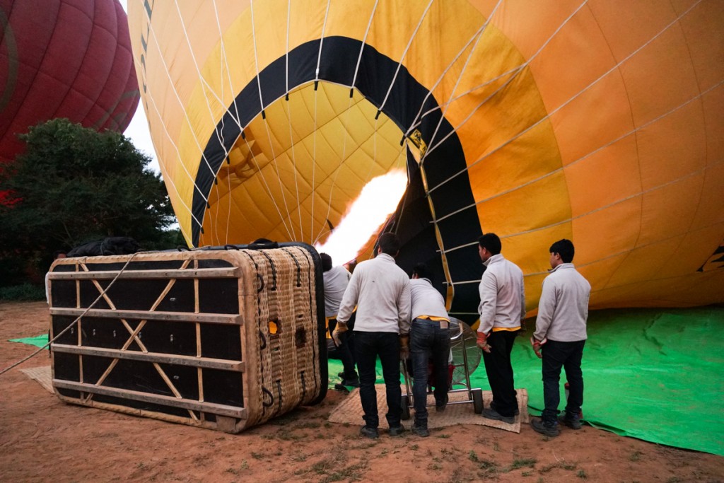 Ventilateur montgolfière à Bagan