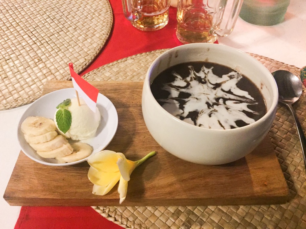 Dessert balinais au Nomad Bali restaurant