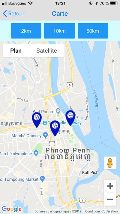 Carte de médecins à Phnom Penh