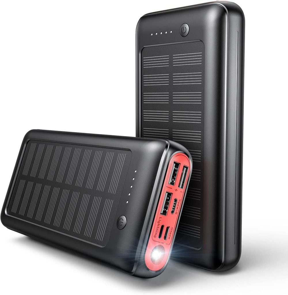 Batterie externe solaire rechargeable