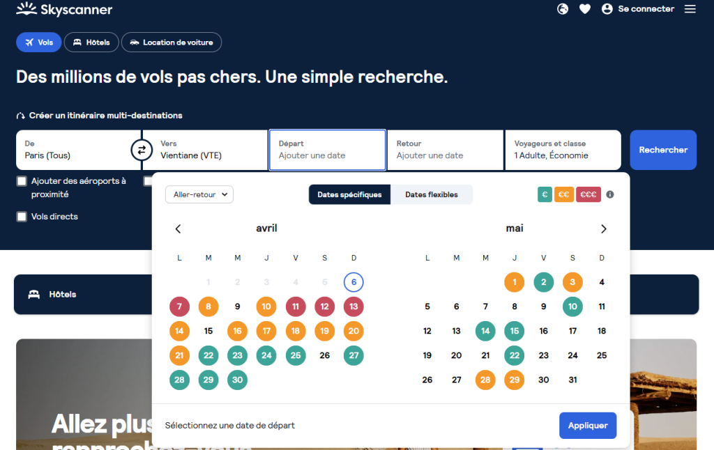 comparateur de vol google et skyscanner